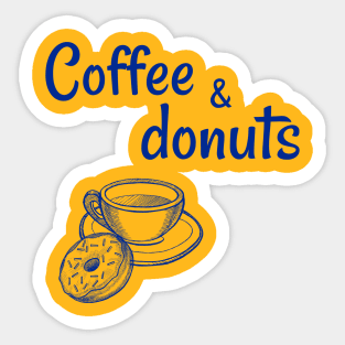 Coffee and Donuts Sticker